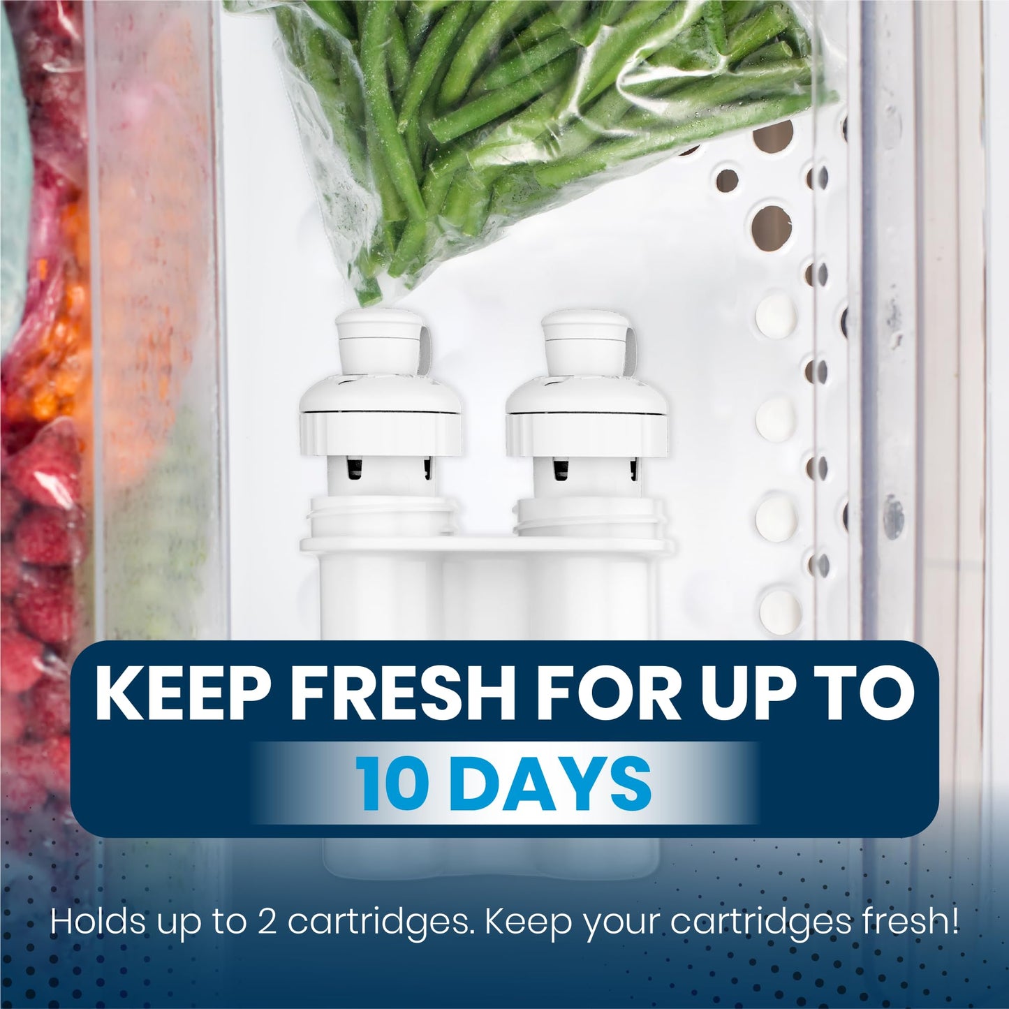 Jmoe USA Flavor Cartridge Holder | Fits 2 Cartridges | Compatible With Cirkul Sips | Keep Fresh For Up To 10 Days | BPA Free Plastic