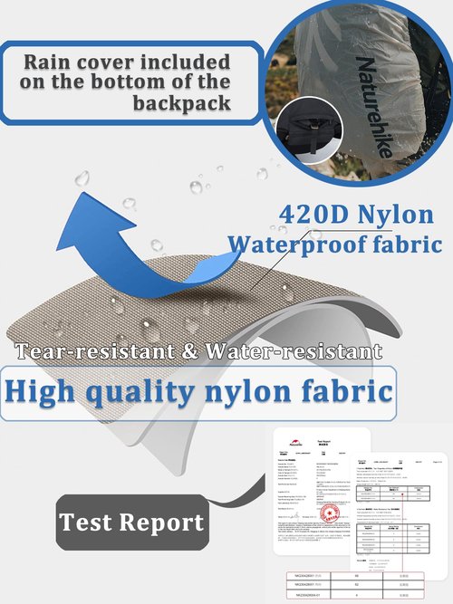 Naturehike 70+5L Lightweight Hiking Backpack, Tear-resistant Fabrics-Light CR Carrying System-Comfortable Weight-Bearing(Black)