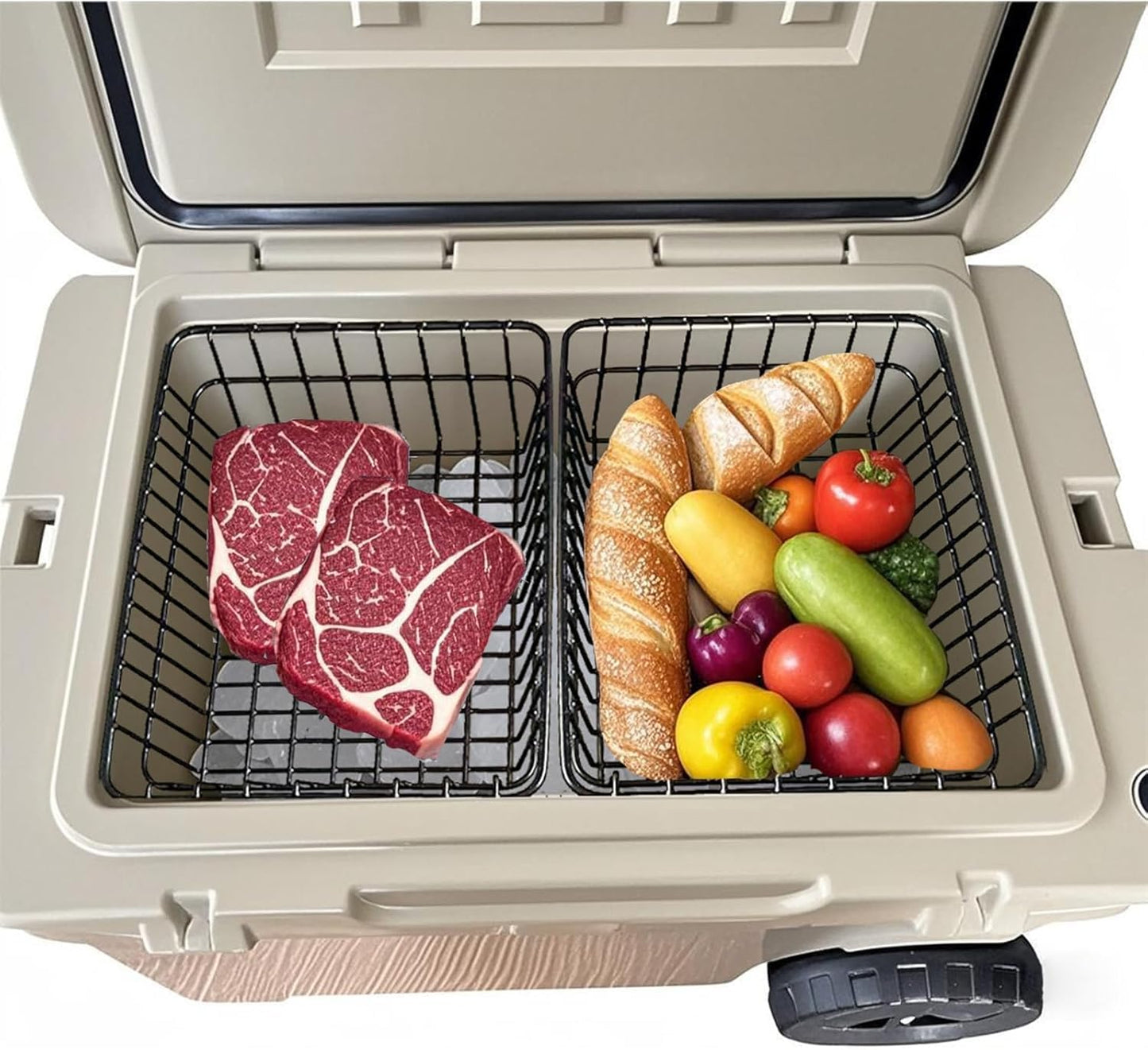 KDOWES 2-Pack Cooler Basket for Yeti Tundra Haul,Stays Food Chilled and Dry, Compatible with Other Cooler Accessories Cooler Locks, Cooler Dividers, Ice etc (Tundra Haul 2-Pack)