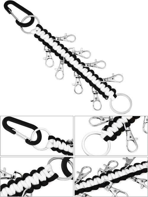 2 Pieces Paracord Cheer Bows Holder Paracord Keychain for Teen Girls Cheerleader Sports