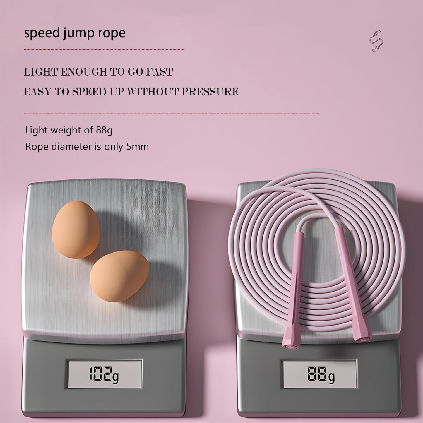 kids Jump Rope - Speed Jump Rope for Kids 8-12,Lightweight,Tangle-Free, Adjustable,Perfect for Toddlers,Adult Beginners,Jumprope for Fitness,Enhance Endurance and Speed Workouts MINGAH