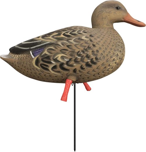Higdon Outdoors Magnum Full-Body Mallard Duck Decoys with Bag | Realistic Movement for Waterfowl Hunting & Apex Stake System for Easy Setup | Variety Pack | Flocked Heads | 6pk