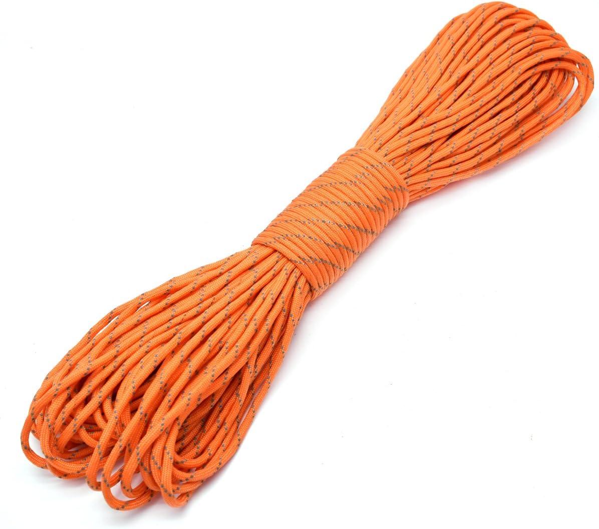 100FT Reflective Paracord 7 Core Parachute Cord (10# Olive Green)