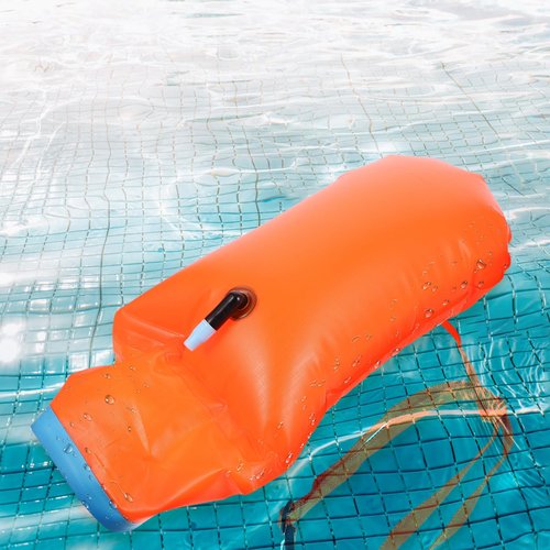 Swim Buoy Dry Bag Swim Safety Float Keep Gear Dry Swim Buoy Float for Open Water, Boating Kayaking Fishing Rafting Swimming Training and Camping