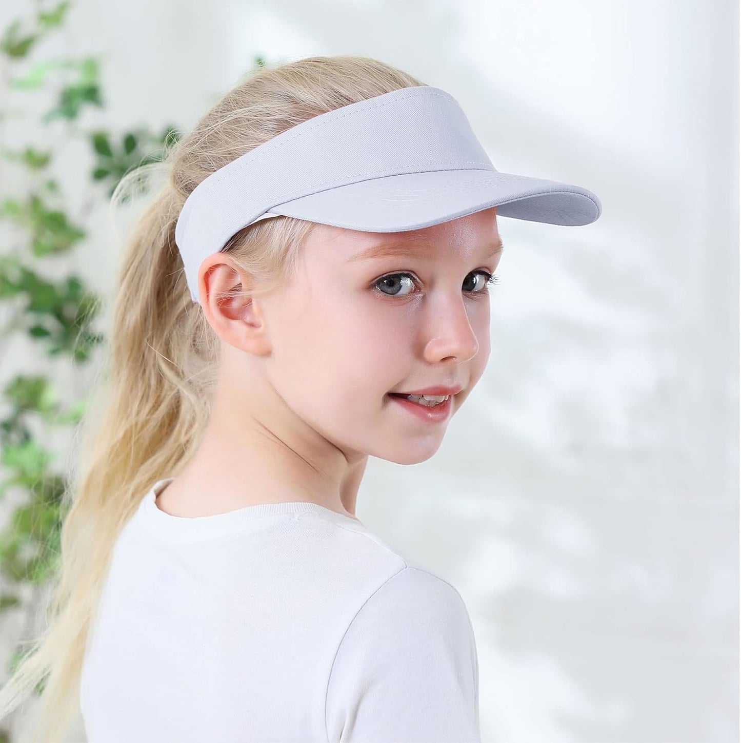 Kids Adjustable Sun Visor Hat | Cotton Athletic Cap for Girls & Boys