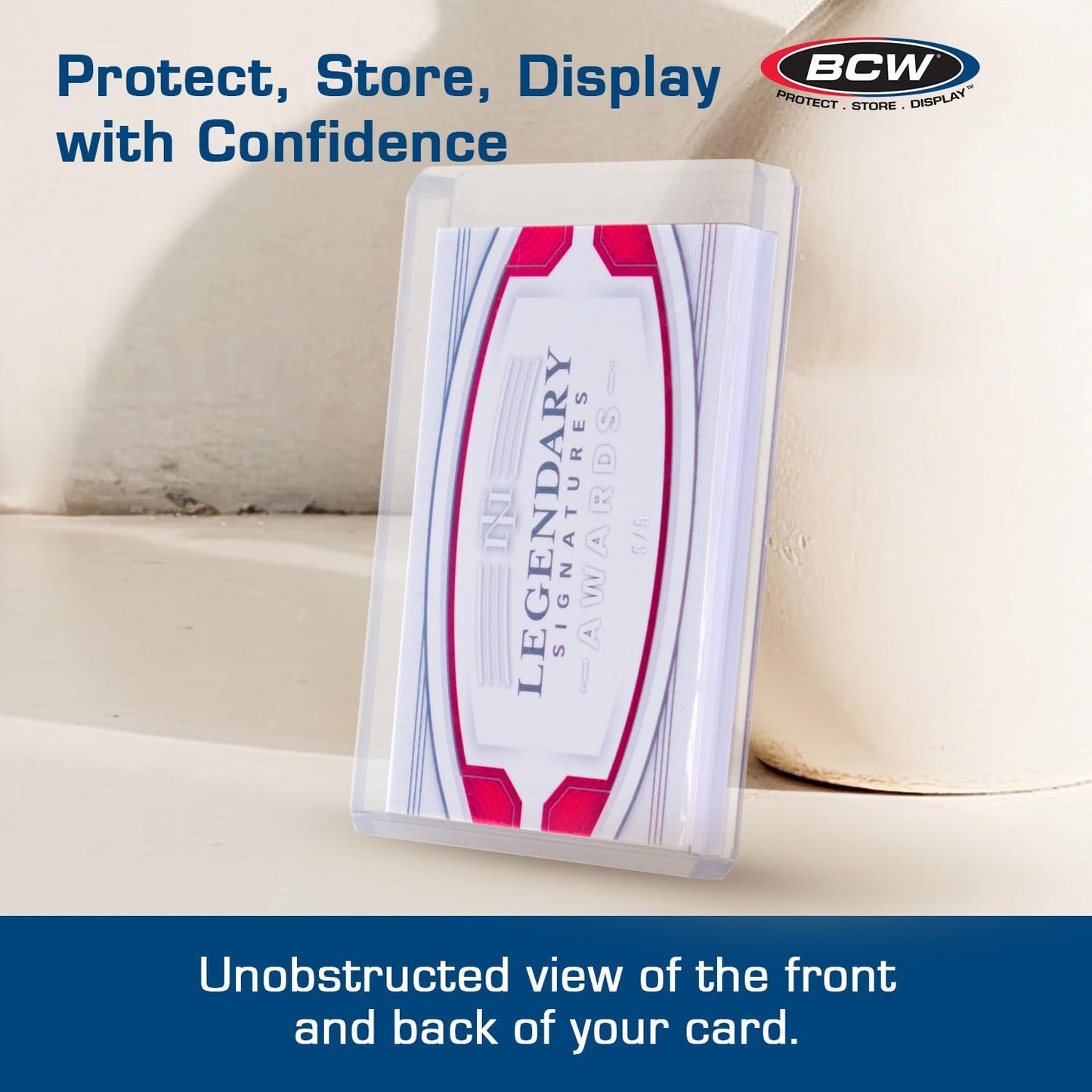 BCW 108 PT. Thick Card Topload Holder - Pack of 1 | Durable Rigid PVC Toploader | Toploaders for Memorabilia, Jersey, Patch, and Relic Cards