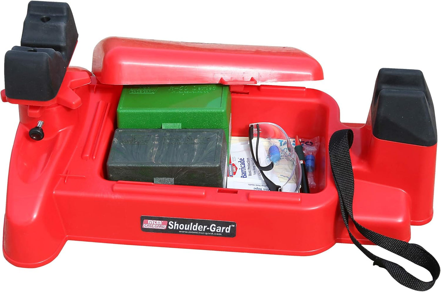 MTM SGR-30 Shoulder-Gard Recoil Reducing Rifle Shooting Rest for Outdoor Range, USA Made, Red