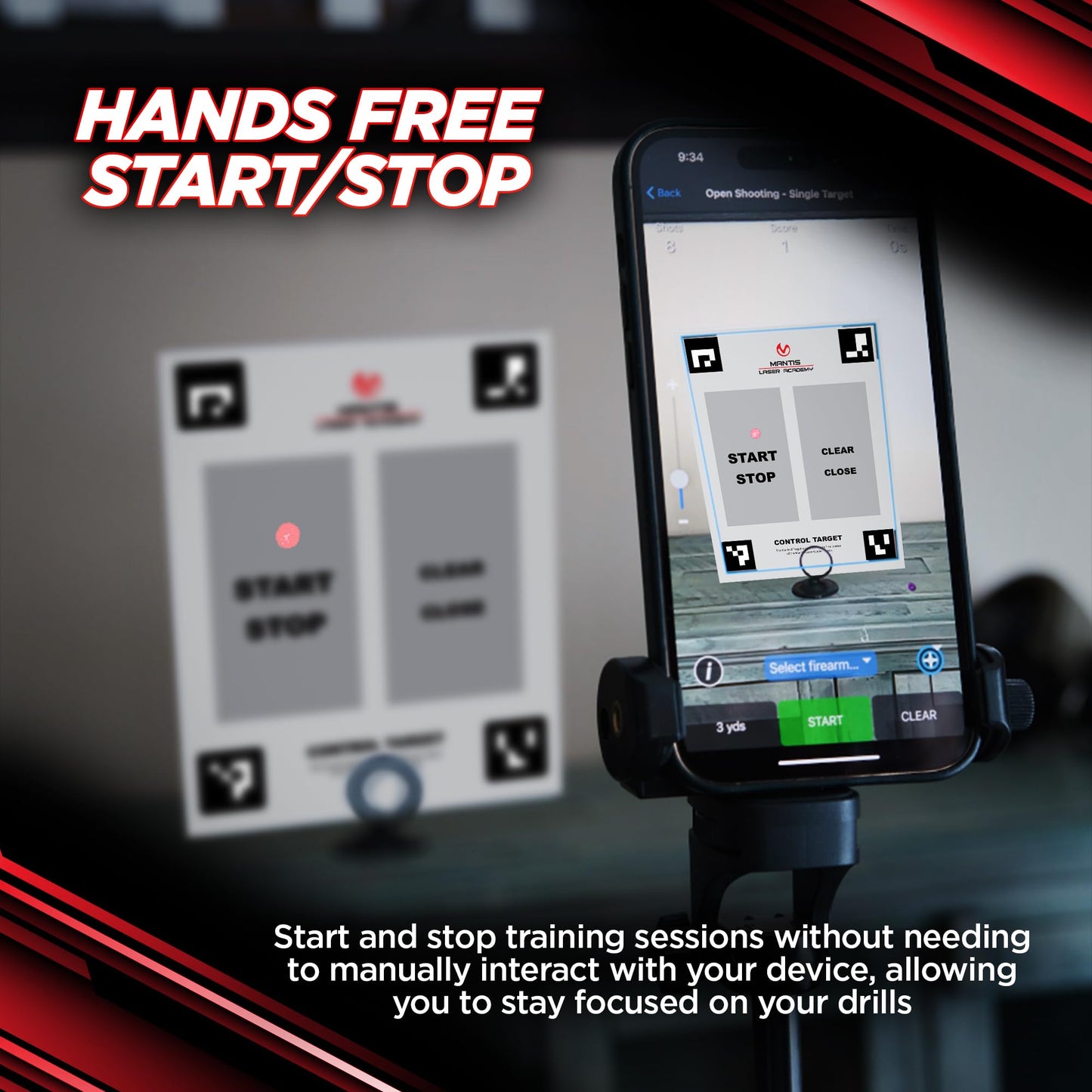 Mantis Laser Academy Smart Targets | 15 Dry Fire Laser Targets for Practice & Training | Automatic Detection & Scoring with App