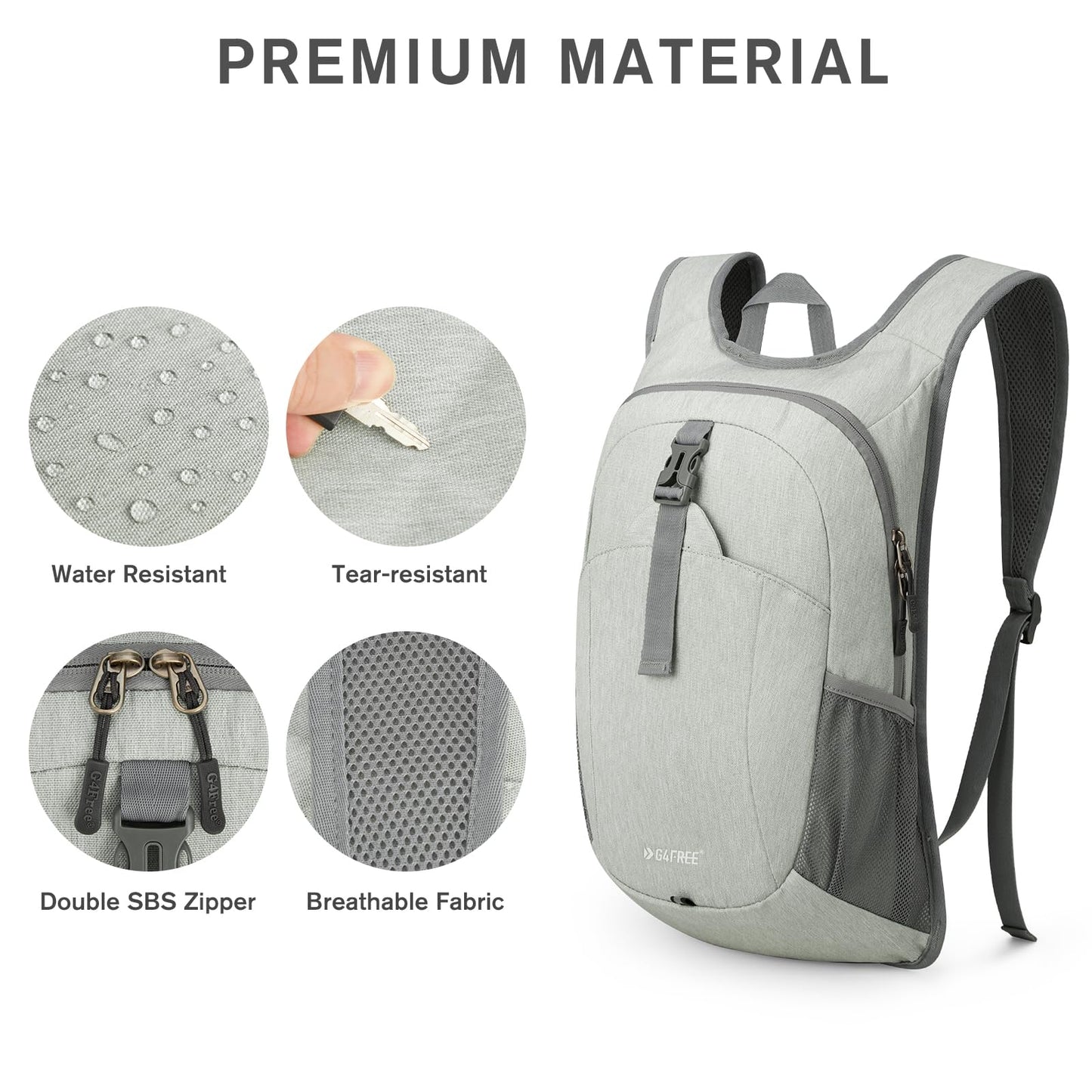 G4Free 10L/15L Lightweight Hiking Backpack+12L Lightweight Small Hiking Backpack