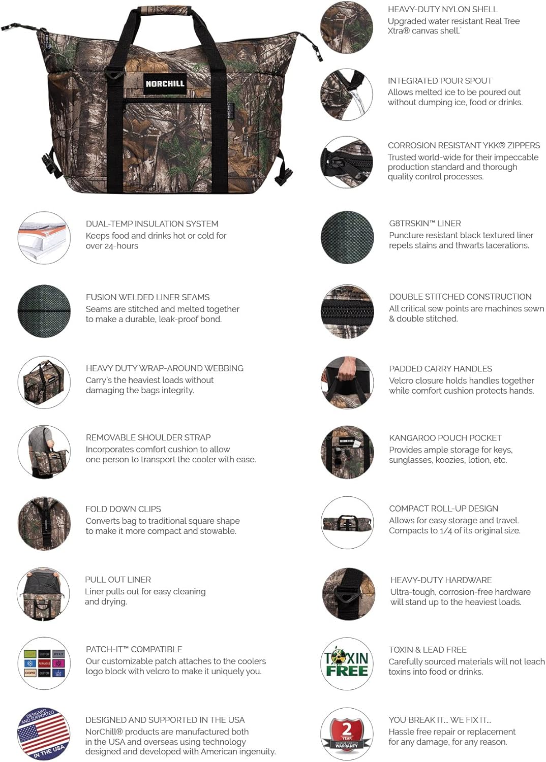 NorChill Soft Coolers Soft Cooler, Realtree Xtra