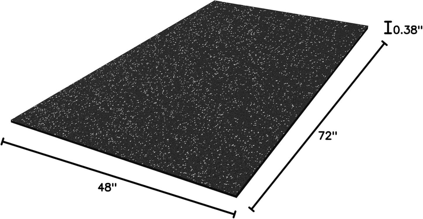 IncStores 4'x6' Premium Mat - Vulcanized Rubber Exercise Mat, High Density Floor Mats for Gym Flooring, Home Gym, and Horse Stall Mat