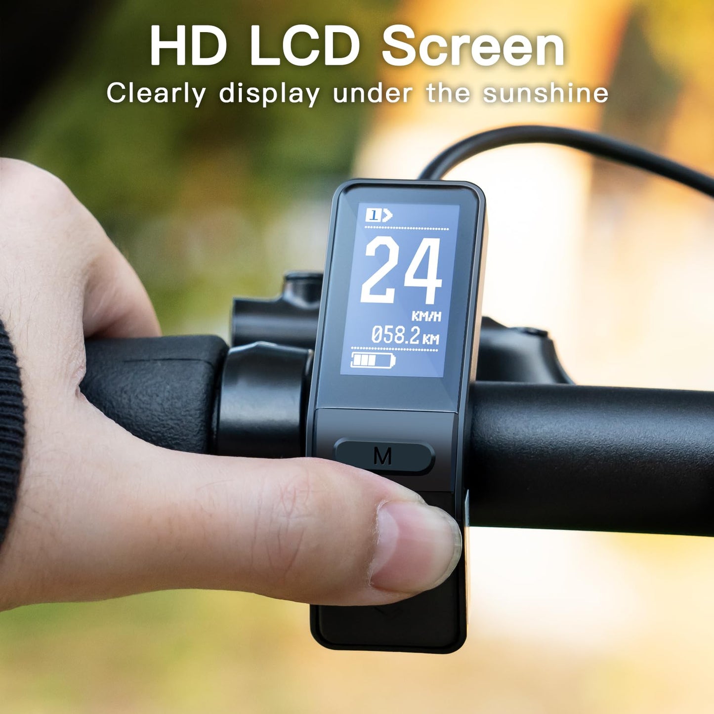 Bafang Display for BBS02B Motor Mid Motor 0-9 Pedal Assist Levels eBike Computer Display with UART Protocol