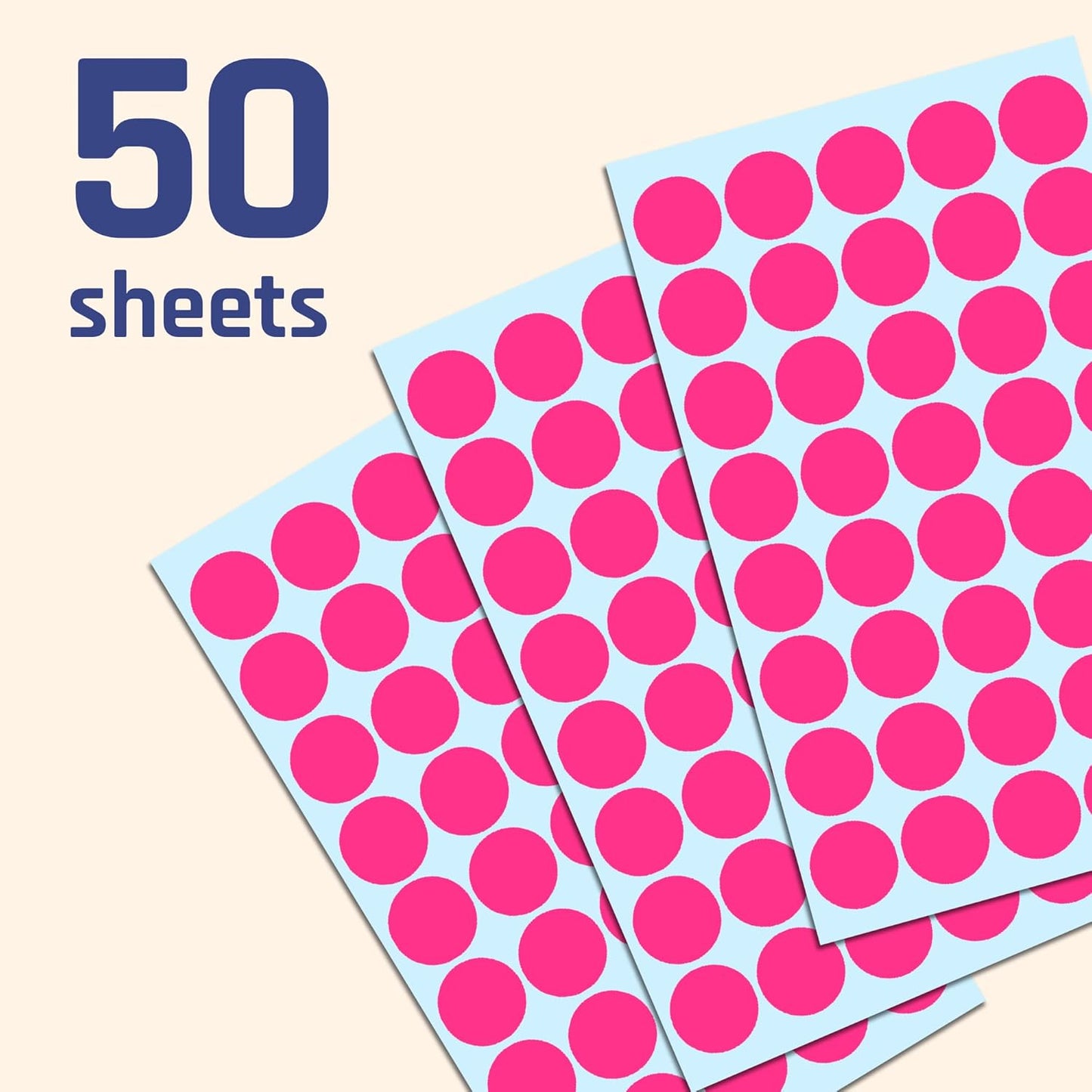 2000 Pack, 3/4" Round Dot Stickers Circle Labels - Red