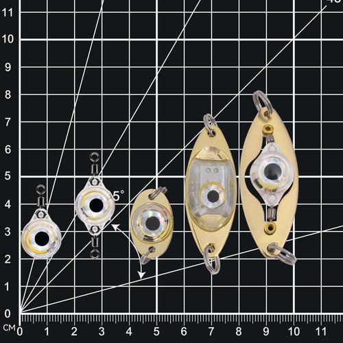 DUNKTEAM Deep Drop Underwater Fishing Lure Light, Fish Eye Lighted Bait, Deep Sea LED Fishing Lures Kit, Underwater Flasher Lures 5PCS