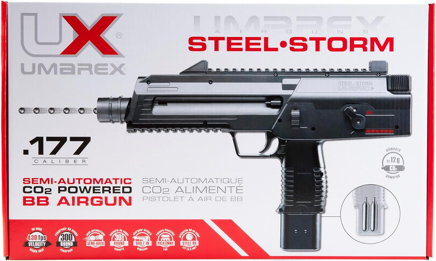 Umarex Steel-Storm .177 Caliber BB Gun Air Pistol, Black