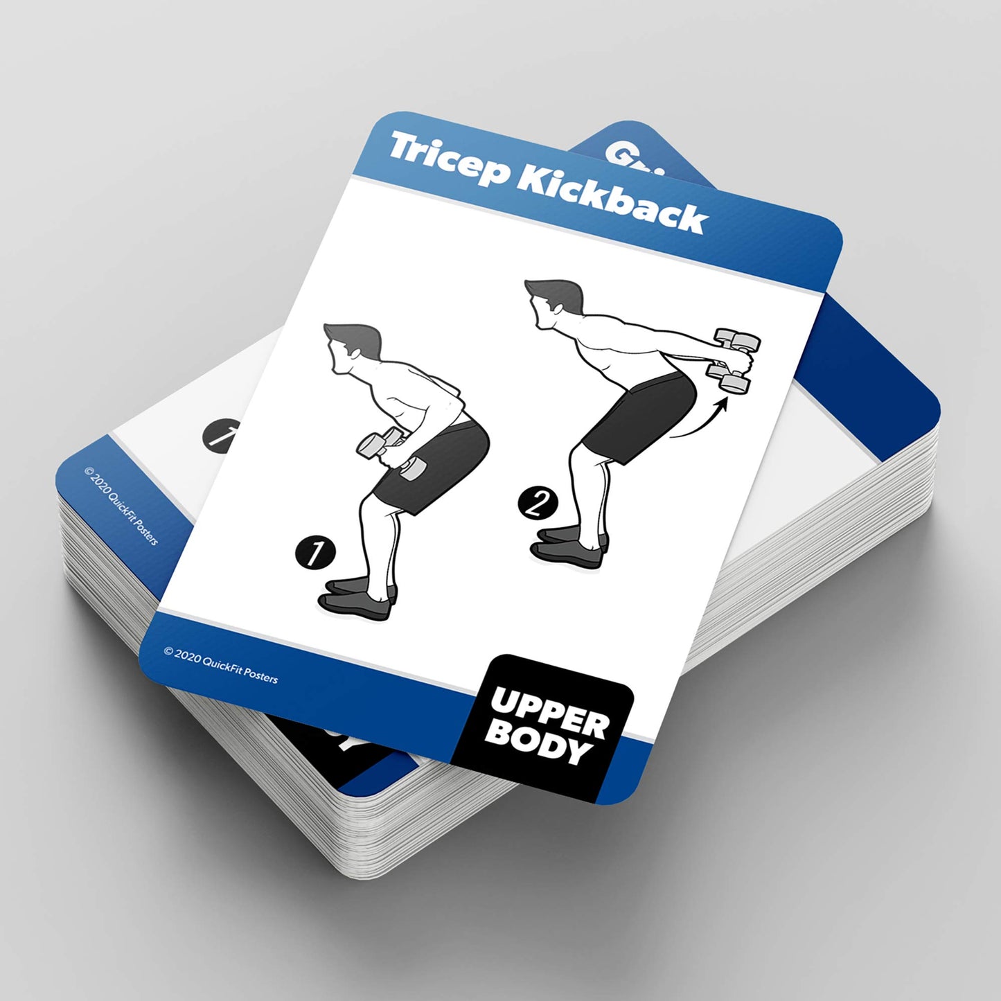 2 Pack - Dumbbell & Yoga Pose Exercise Cards - Fitness Workout Playing Cards