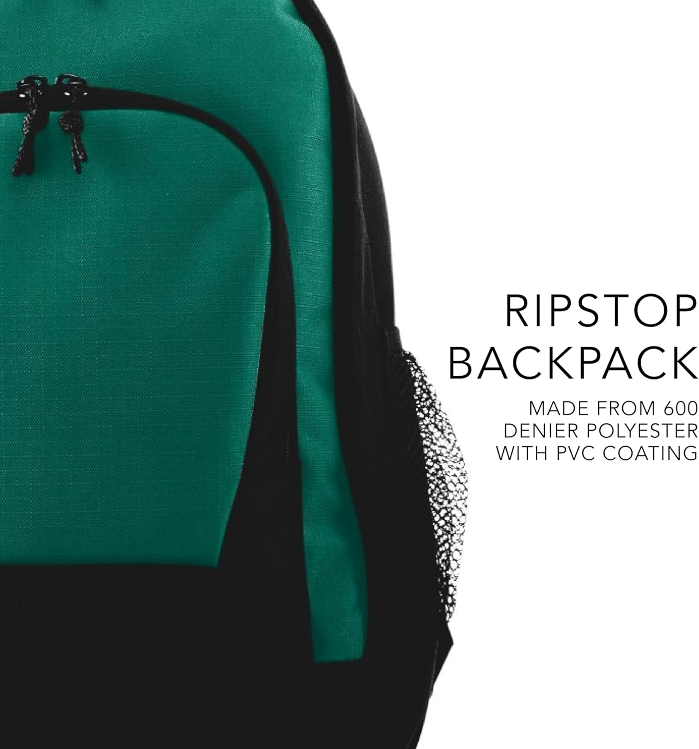 Augusta Sportswear Ripstop Backpack, One Size, Black/Black