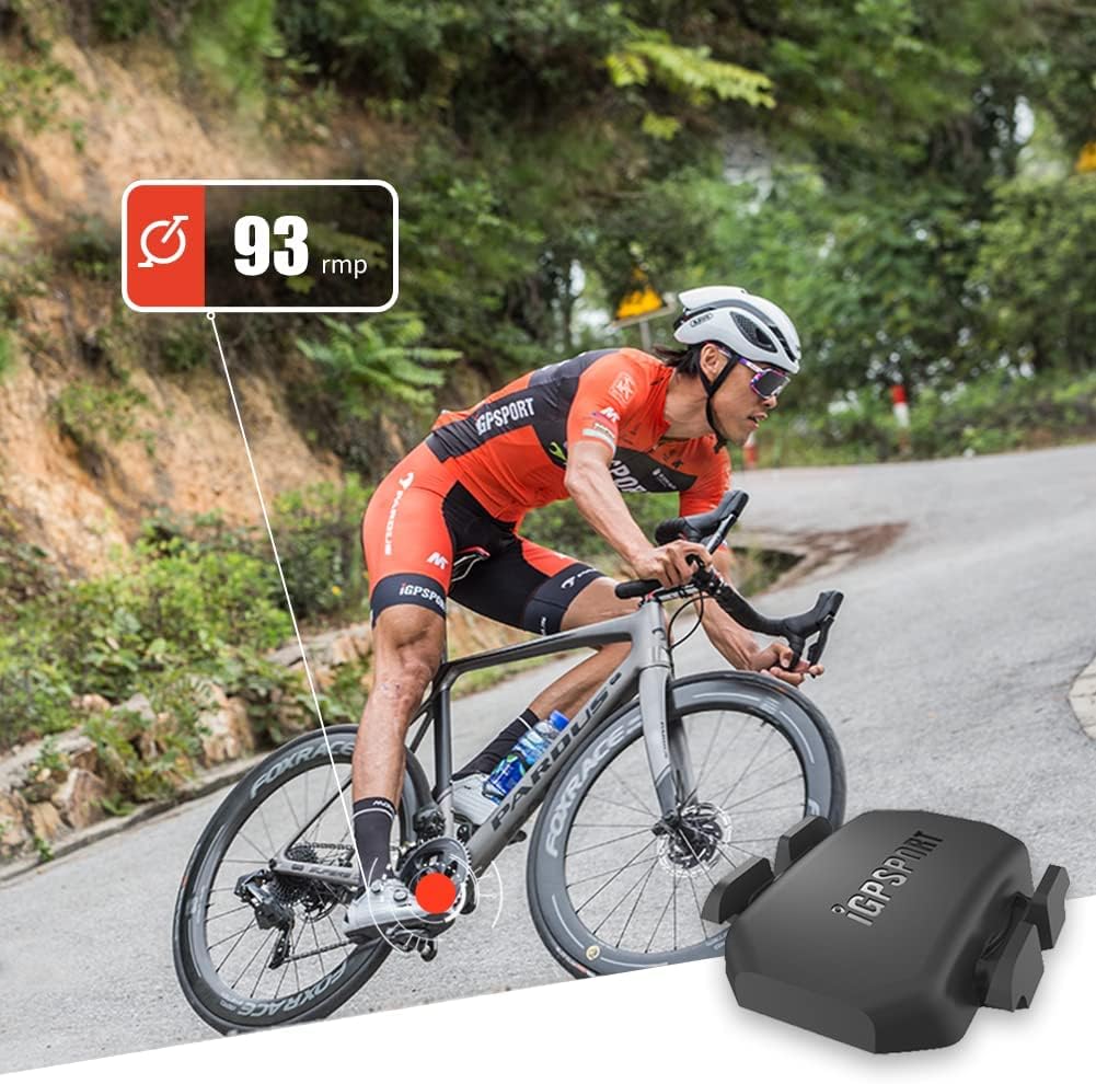 iGPSPORT Speed Sensor or Cadence Sensor for iPhone Android Bike Computer SmartWatch Compatible with ANT+ and Bluebooth