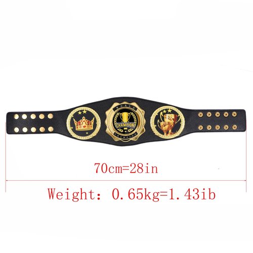 Championship Belt - Football Baseball Softball Soccer Basketball Esports Fantasy Sports Hockey Wrestling Boxing High School College Class Tournament or League Winner Youth Champion Belt