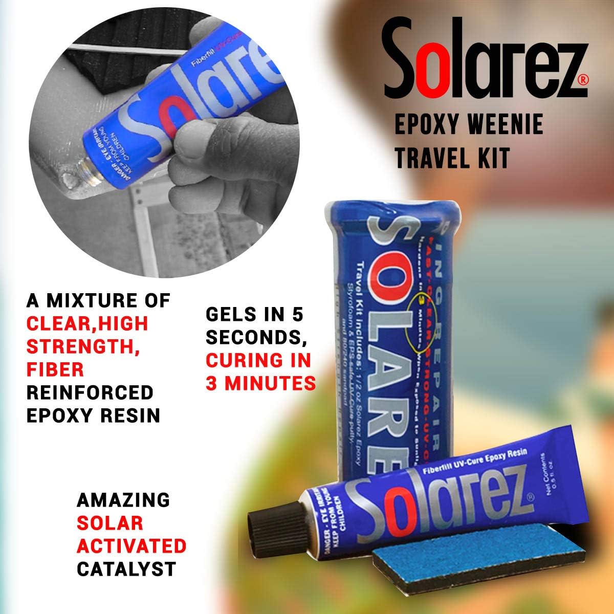 SOLAREZ Artisan Epoxy Resin Kit - Clear, UV-Resistant, 16 oz for Crafts & Repairs