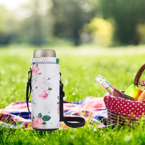 AUPET Water Bottle Carrier,Insulated Neoprene Water bottle Holder Bag Case Pouch Cover 1000ML or 750ML,Adjustable Shoulder Strap,for Stainless Steel and Plastic Bottles, Sport and Energy Drinks