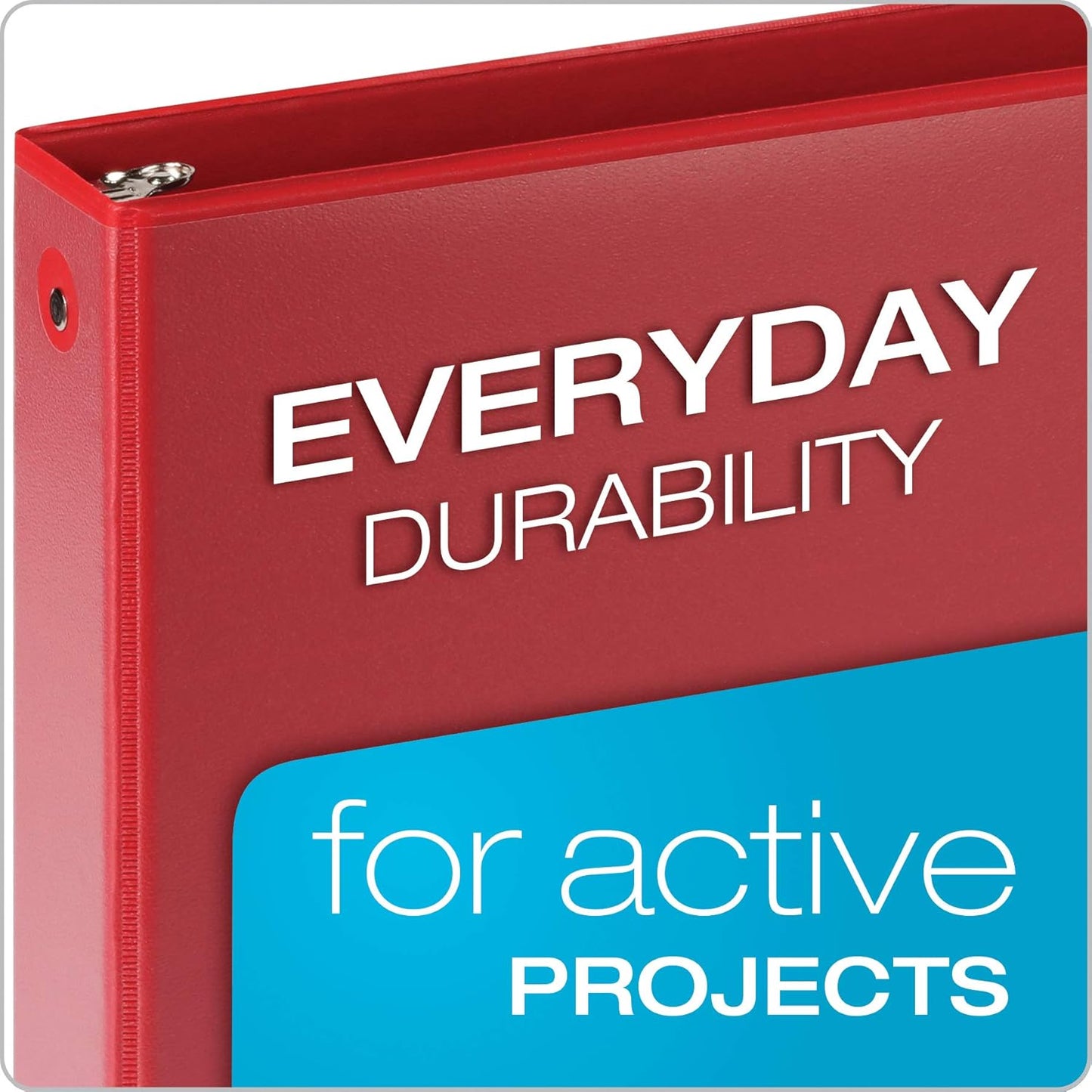 Cardinal Economy 3 Ring Binder, 1 Inch, Presentation View, Black, Holds 225 Sheets, Nonstick, PVC Free, 4 Pack of Binders (79512)