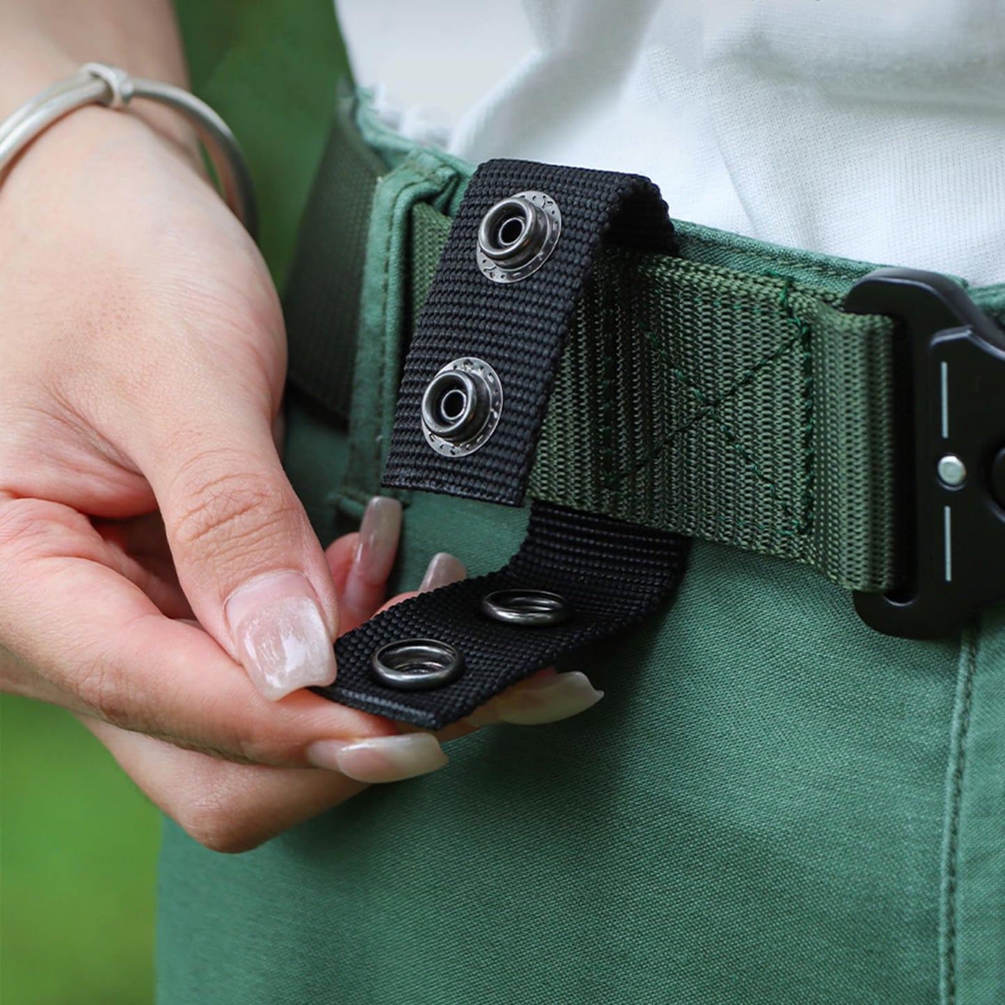 12 Pcs Duty Belt Keeper Stays Holders Nylon Double Snaps,Fit for 2"-2.25" Wide Double Snaps Duty Belt Keepers,Security Tactical Belt Loop for Police Equipment Accessories,Outdoor Sports Belt Fixing
