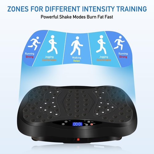 Vibration Plate Exercise Machine with Remote Control, Vibration Platform, Whole Body Workout Machine, Fitness Machine, Foots Massage, Pain Relief, Home Office