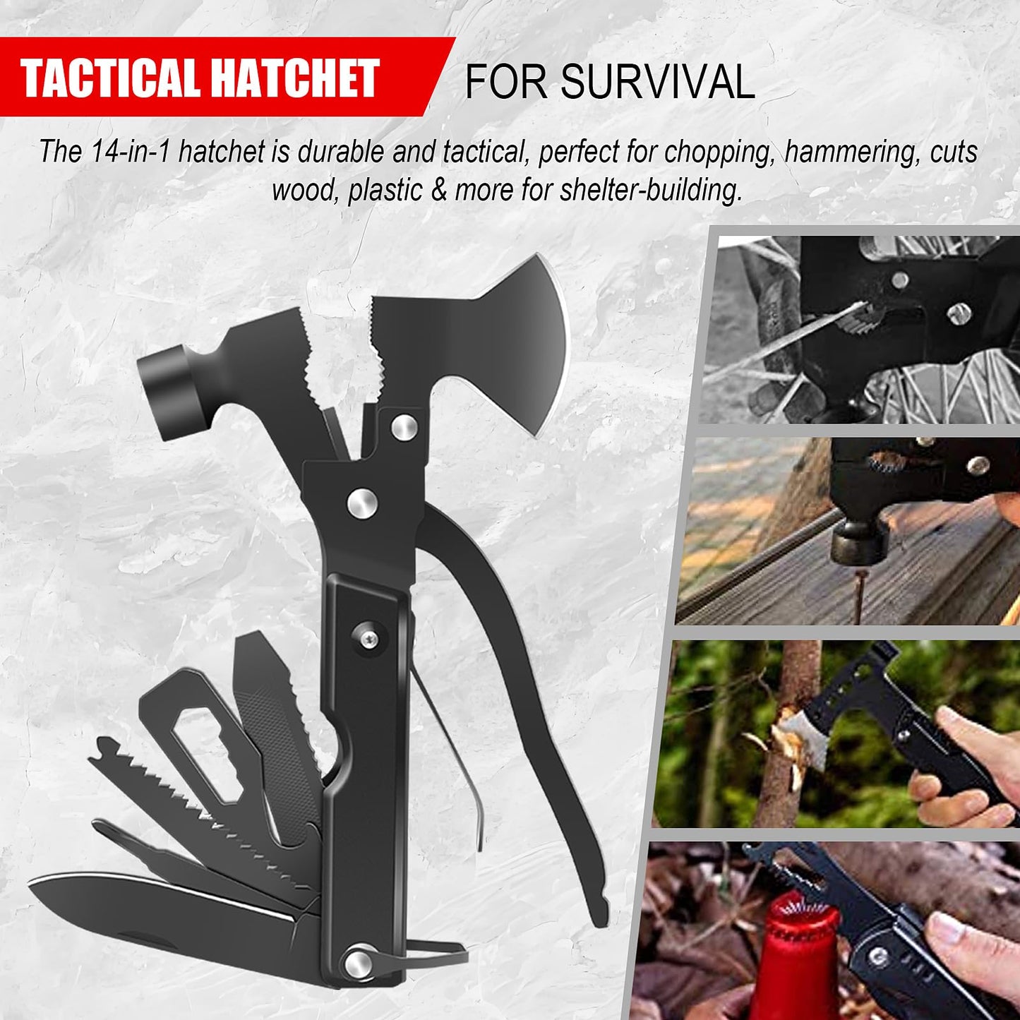146Pcs Survival First Aid Kit, Car Emergency Trauma Kit with Military Grade Survival Tools, Medical Supplies & Fishing Gear, for Camping, Travel, Earthquake, Gifts for Men & Women Outdoor Adventures
