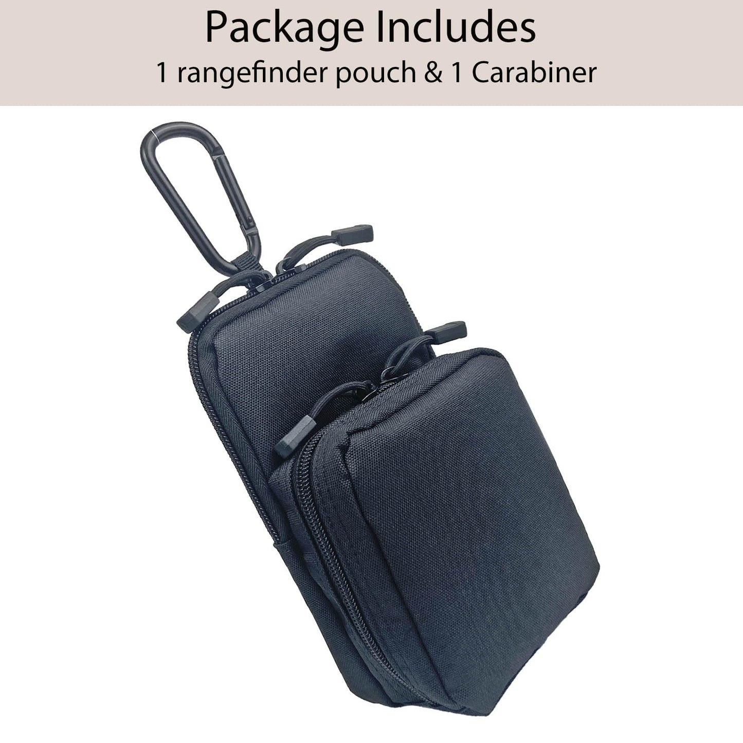 KUNFALY Rangefinder Pouch Soft Range Finder Case with Carabiner for Most Rangefinders Universal fit for Hunting Golf