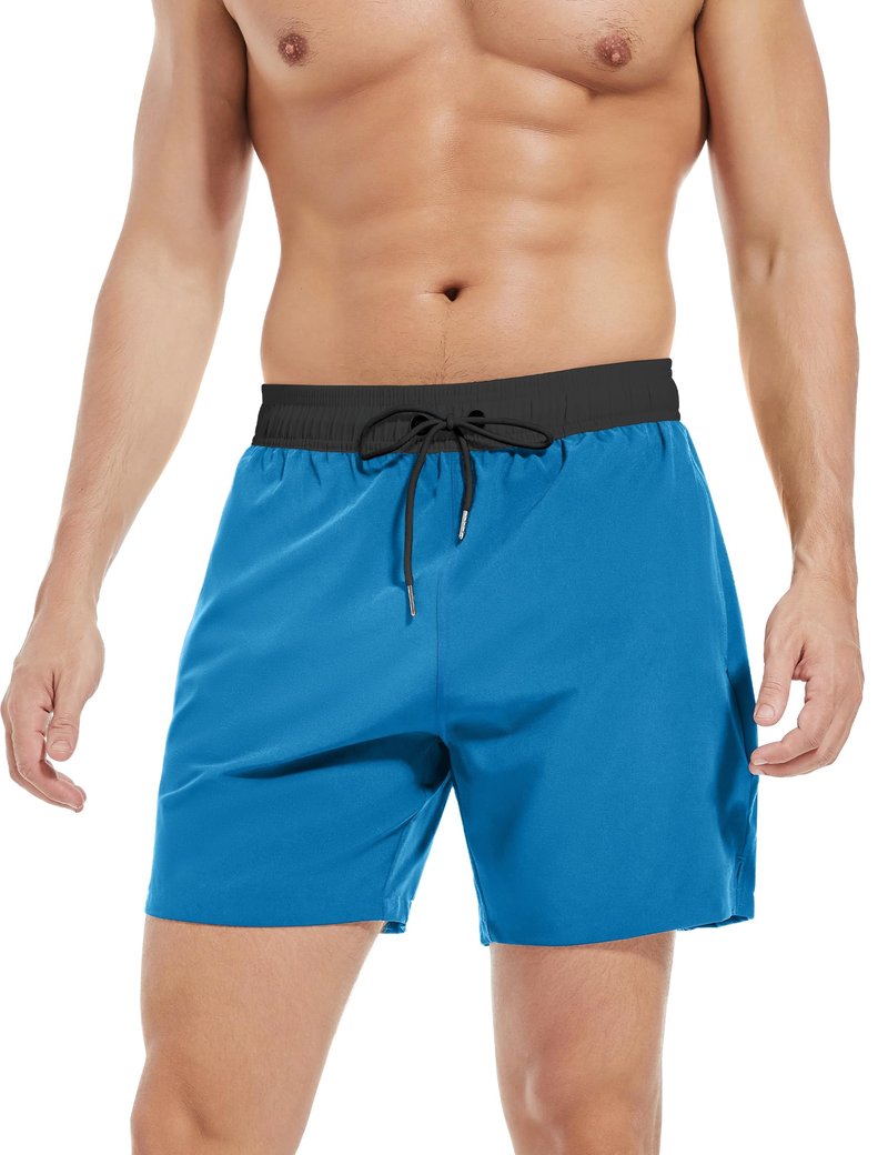YGDHST Men's Gym Shorts 5 Inch Lightweight Athletic Quick Dry Workout 2 in 1 Shorts Mesh Running Athletic Shorts Basketball Hiking Fluorescent Green
