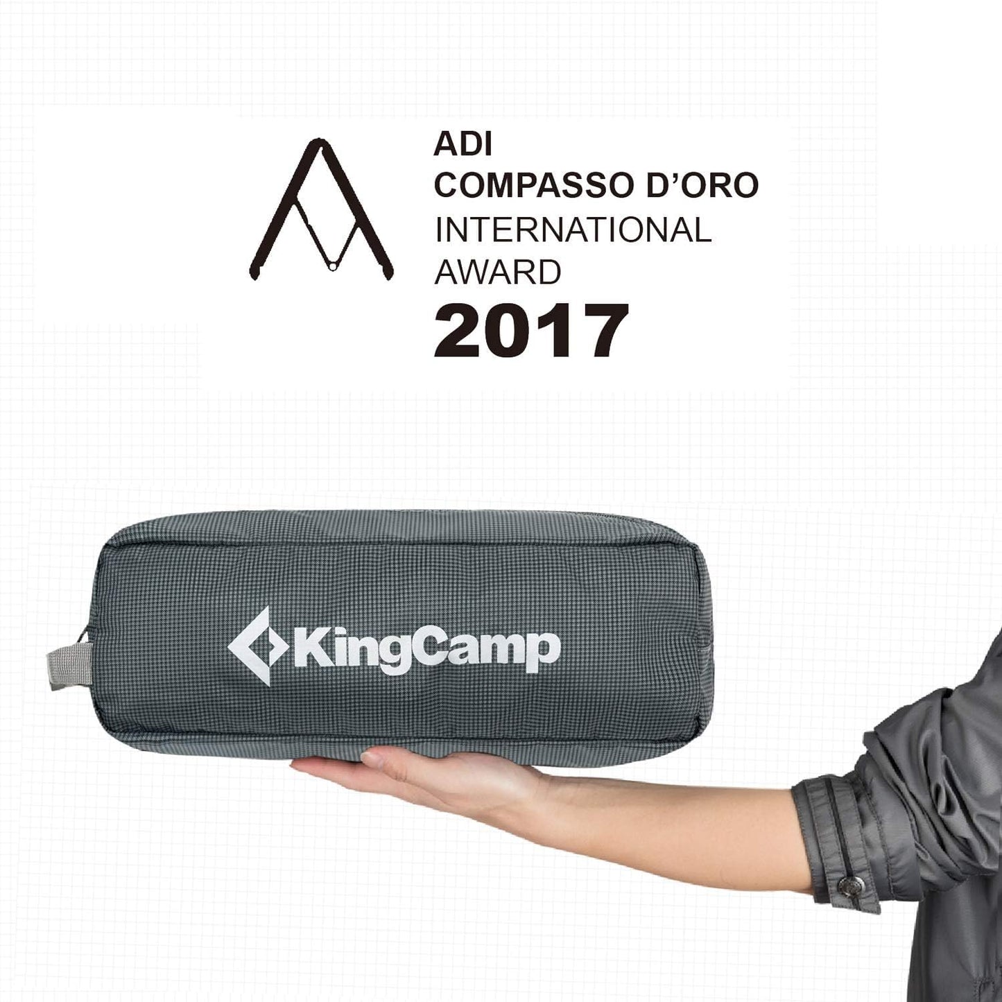 KingCamp Ultralight Camping Cot, Portable Folding Tent Camping Bed, Heavy Duty Sleeping Bed with Pillow for Adults Outdoor Backpacking Travel Hiking, Supports 350LBS, Orange