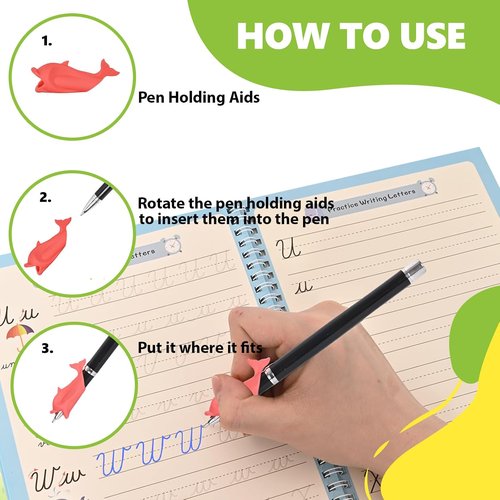 AALGO Grooved Cursive Handwriting Workbook,Magic Grooved Writing Practice Cursive for Children and Beginners,Learn Cursive Handwriting With Letters,Words and Sentences