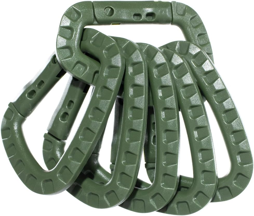 West Coast Paracord Tactical Carabiner Keychain – Hard Polymer, Lightweight Utility Hook