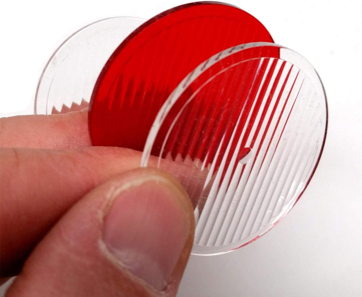 Bright Eyes 3-Pack (2 Clear, 1 Red) Diffuser Lens - for Use with Bright Eyes 1200 Lumen Rechargeable Bike Lights. Can Also Be Used for Other Similar Bike Lights
