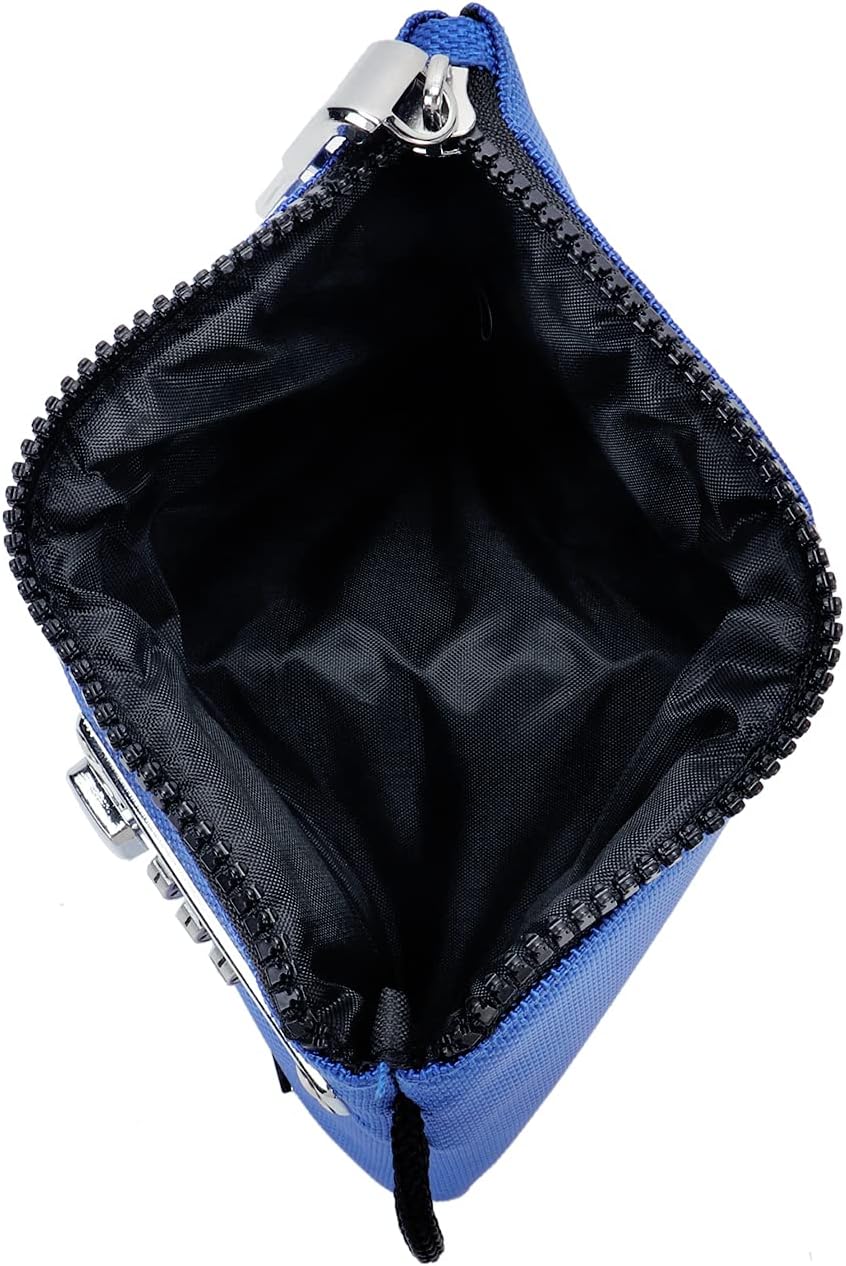 Vaultz Money Bag with Lock - 5 x 7 Inch, Men & Women's Locking Accessories Pouch for Cash, Bank Deposits, Wallet, Medicine, Phone and Credit Cards - BERRY
