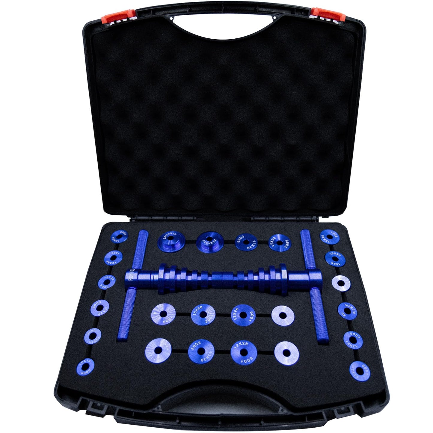 Bike Bearing Press Kit, ROWYOU Bicycle Bearing Press Set Include 35 Bearing Adapters & Bike Headset Press Tool & Carry Case, Heavy Duty Bike tool for Wheels/Hub BB Axis Turning Point Tool