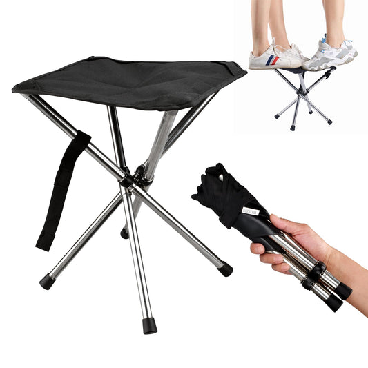 JVZI® Heavy Duty Folding Camping Stool - 275lbs Capacity, 1.34lbs Ultra-Light & Waterproof | 1-Pull Quick Setup for Family Camping, Hiking, Fishing, BBQ & Waiting in Line (1)