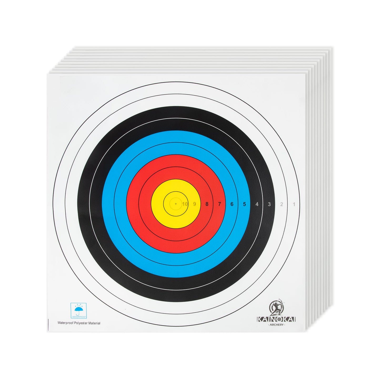 KAINOKAI Competitive Archery Targets Paper Compound Bow Target Paper 40cm/60cm/80cm (40cm/16in(10 Rings) 10PCS)