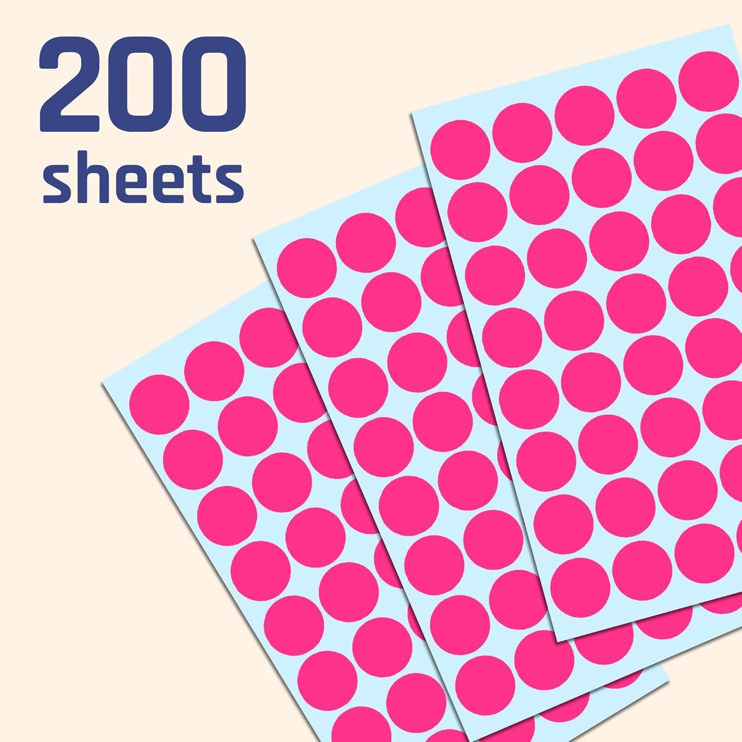 2000 Pack, 3/4" Round Dot Stickers Circle Labels - Red