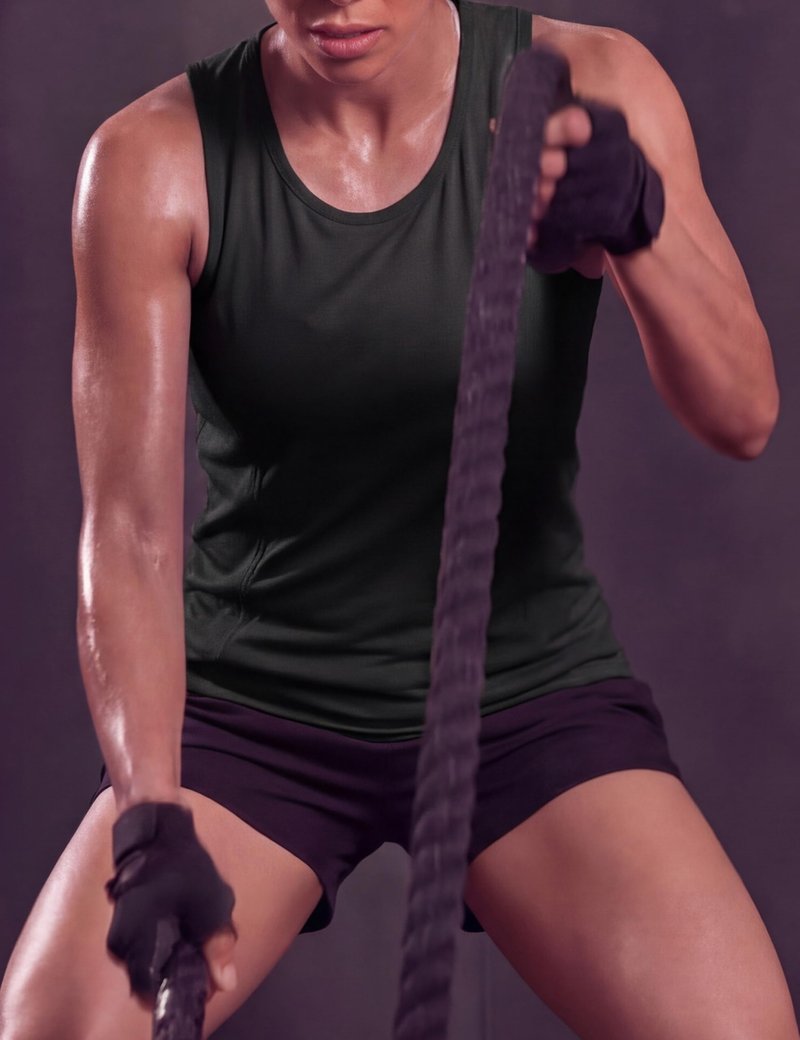 MAGCOMSEN Womens Tank Tops Workout Sleeveless Moisture Wicking Shirts Athletic Gym Sun Protection Dry Fit Black L