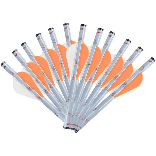 KEAUP 12 Packs Arrow Fletching with 2 Inch Arrow Vanes, Shrink Fletch Stretch Arrow Wraps Universal Fit for Arrows and Bolts, DIY Archery Fletching Tool