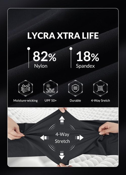 baleaf Women's Bike Pants Lycra Padded 3/4 Cycling Capris Shorts High Waist Biking Bicycle Padding Tights Black L