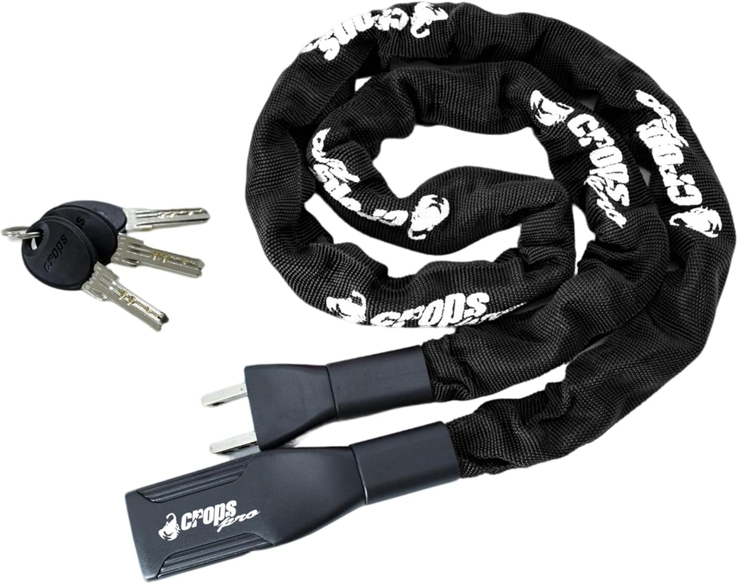 K4-66 Bike Chain Lock, 3.6ft Black with 3 Keys, Bike Locks Heavy Duty Anti-Theft Chain Lock with Double Locking Sylinder, Securing Your Bicycle or Motorcycle.