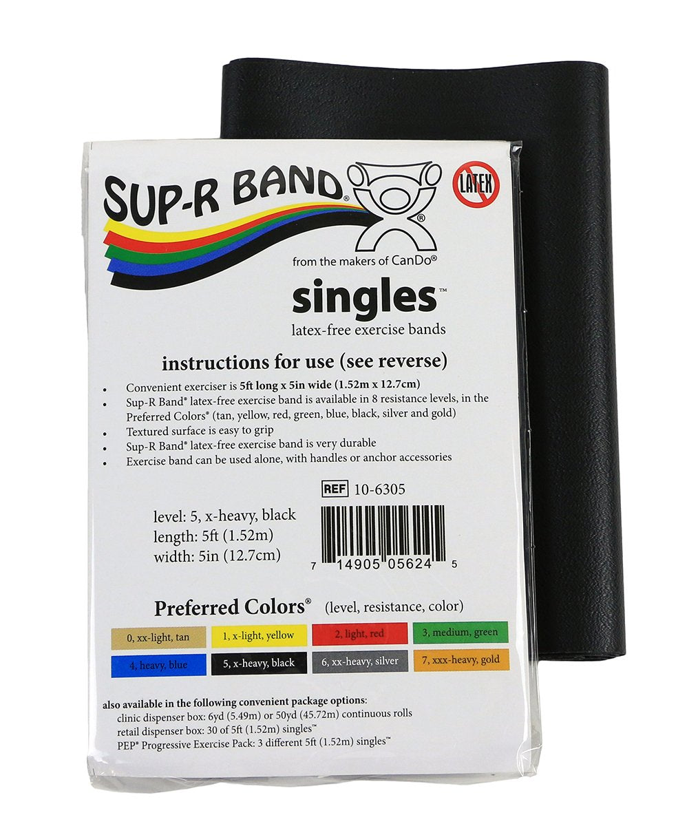 CanDo 10-6323 Sup-R Latex Free Exercise Band, 50yds Length, Green-Medium