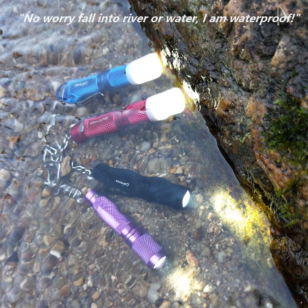 K3 Mini Keychain Flashlight AAA Small Keychain Light Bright 150 Lumens with Diffuser Clip,Multipurpose Pocket Light as Candle Hat Lamp Camp Lantern for Everyday EDC Dog Walking Hiking Camping