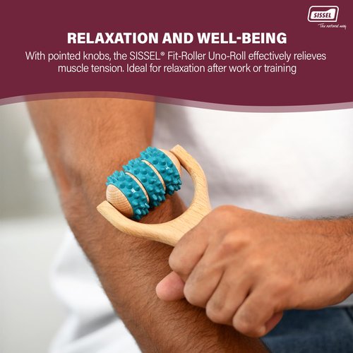 SISSEL Fit-Roller Uno-Roll | Muscle Relaxation and Circulation Enhancement | Eco-Friendly & Phthalate-Free | Combination of Tradition & Modernity | Versatile Hand & Foot Massage | Wellness & Health