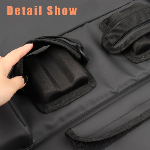 BZWKQA Tailgate Pad for Mountain Bike - Holds 2 Bikes, Truck Bed Bike Rack Pad with Tool Pockets, Universal Fit for Most Pickups