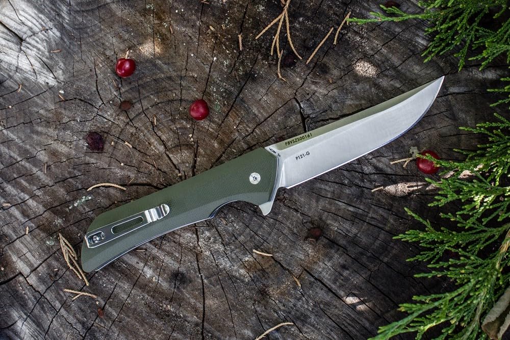 Heavy Outdoor Tactical Folding Pocket Knife for men,14C28N Stainless Steel Blade,G10 Handle,Liner Lock,EDC Hunting Bushcrafting Camping Knives Belt Clip Carry,Microtech Elemental Fishing Hiking,Father Dad Gifts Ruike p121