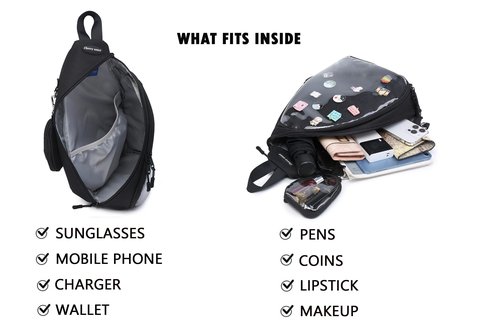 Oxford Ita Bag Kawaii Pin Display Chest Pack Single Shoulder Bag Sport Backpack Hiking Daypack, Medium